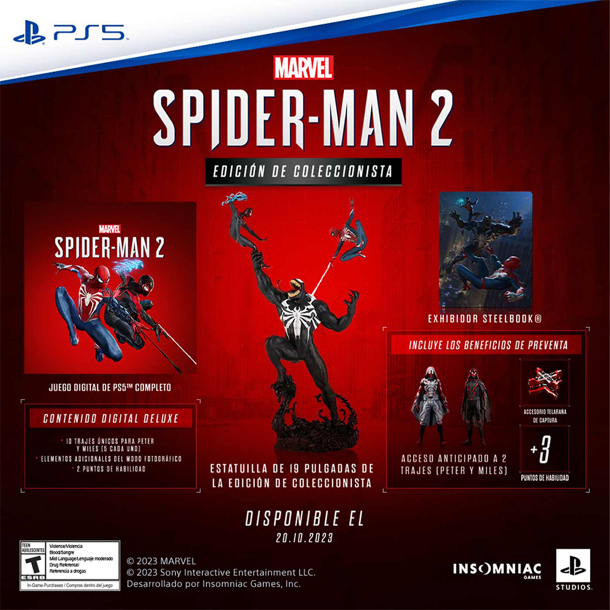 Juego PS5 Spider-Man 2 Collector Edition.