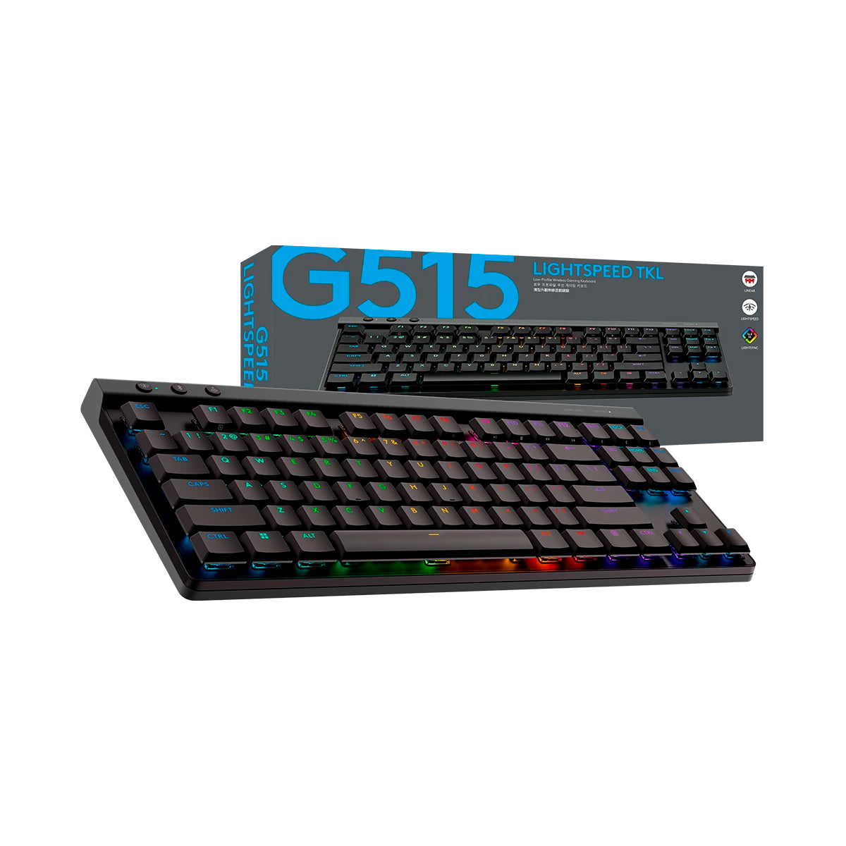 Teclado Gamer Mecánico Inalámbrico Logitech G515 TKL Lightspeed Negro