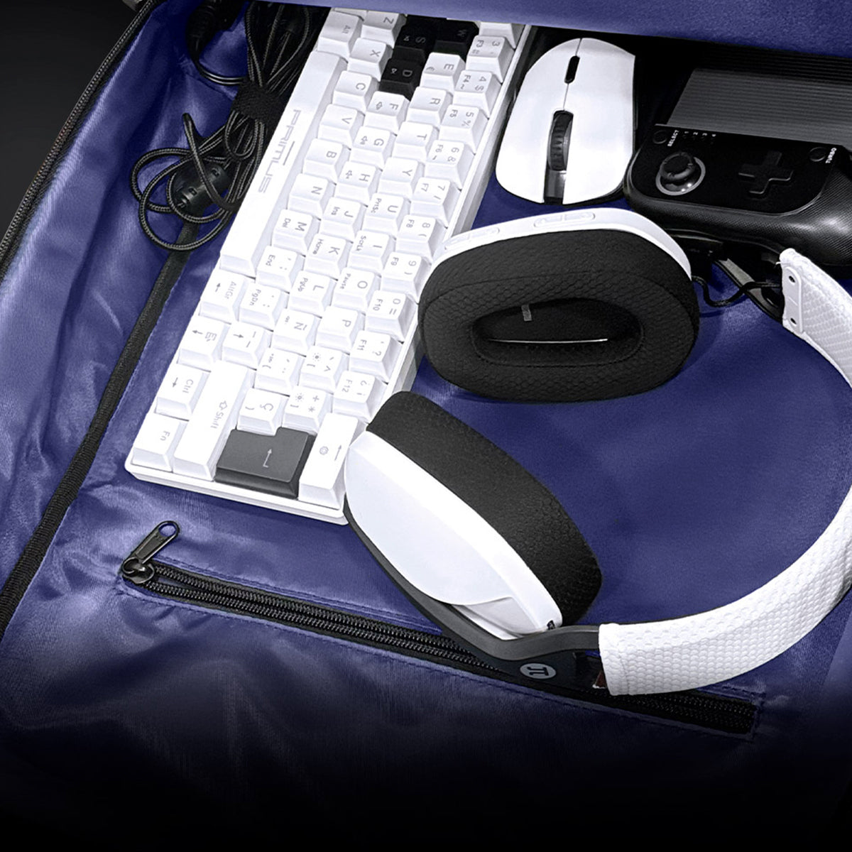 Teclado Primus Gaming Ballista 61T - Mecánico Alámbrico Blanco