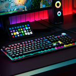 Teclado Primus Gaming Ballista 91T - Mecánico Alámbrico Con Efectos De Luz
